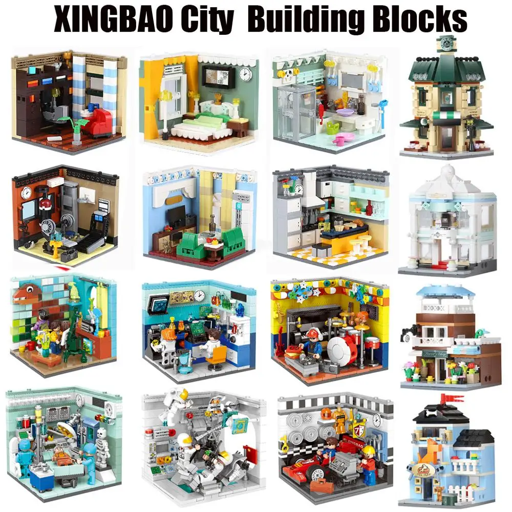 

XINGBAO 01401/02 Genuine Building Blocks The Living House Set Building Bricks Educational Toys Blocks City Blocks for Collection
