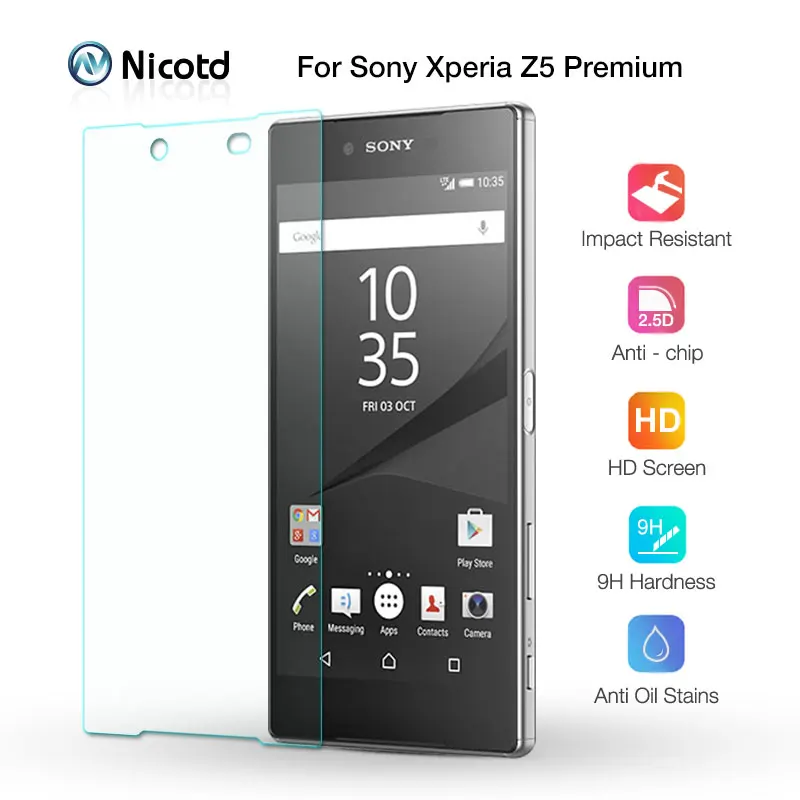 Для Sony Xperia Z5 Premium 5 дюймов закаленное стекло Защита для экрана прозрачное защитная