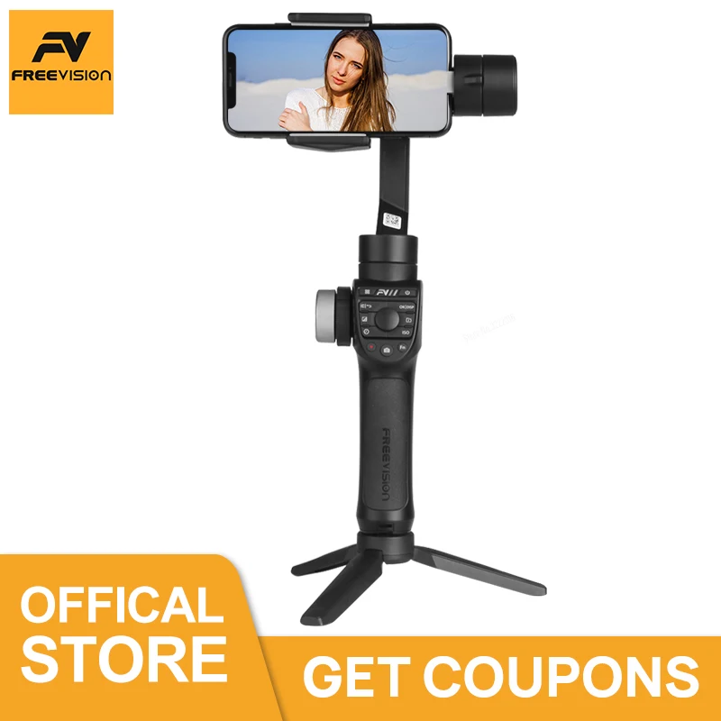

Freevision Vilta M Pro 3-Axis Gimbal Handheld Smartphone Stabilizer for IPhone X XS 8 7 Samsung Galaxy S9 S8 plus