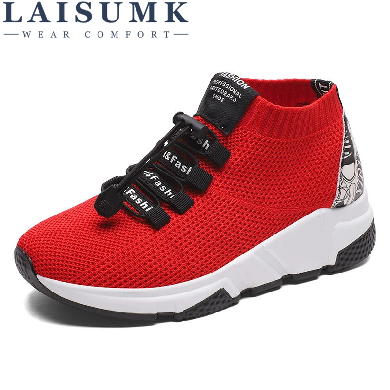 

LAISUMK Loafers Women Flats Lace-Up Women Casual Shoes Spring Autumn Outdoor Flats Breathable Mesh Women Shoes Sneaker
