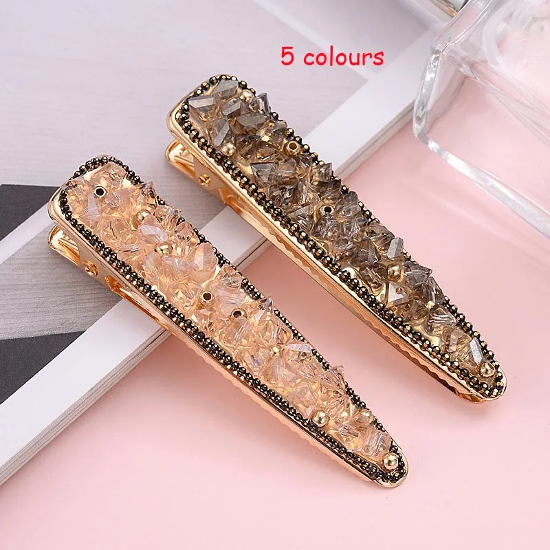 

1 pcs Women Shining Hair Clip Gold Hairpin Headwear for Women Slide Grips Barrette Hair Pin Hair Accessories For Girls
