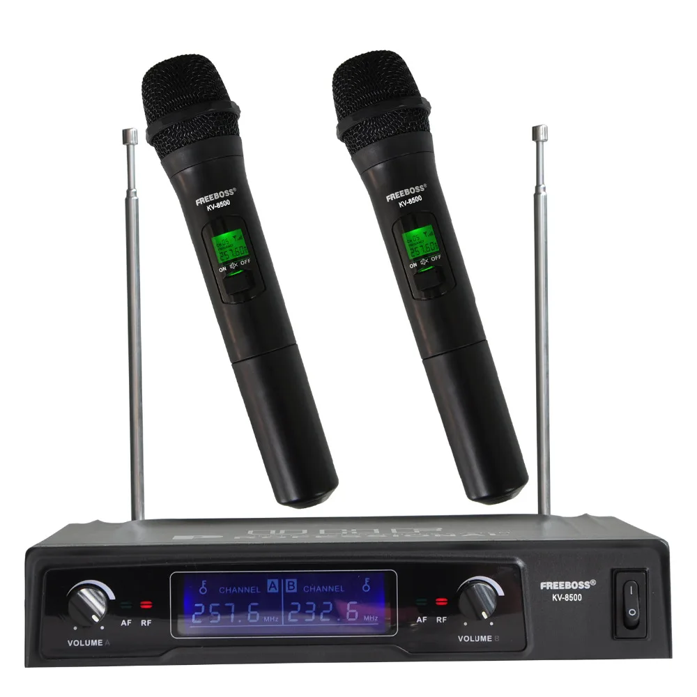 Freeboss KV-8500 VHF Ручной беспроводной микрофон двухканальный ручной микрофон для караоке семейные вечерние