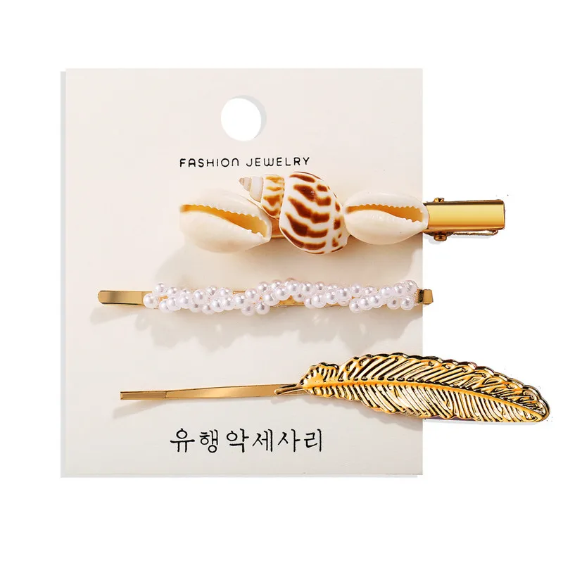 Yobest Fashion Pearl Hair Clip for Women Elegant Korean Design Snap Barrette Stick Hairpin Hair Styling Accessories