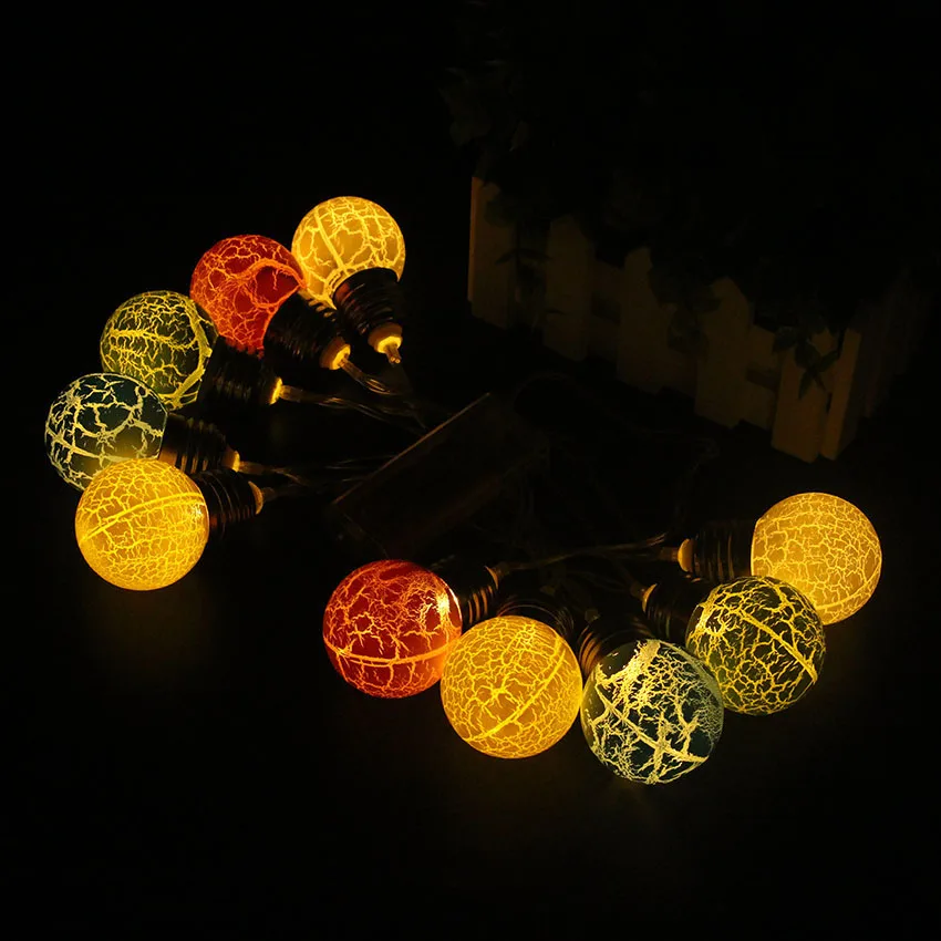 

10 LEDs 1.5M Plastic Ball String Lights Battery Fairy Lights Indoor Outdoor Decoration Holiday Garland Christmas Lighting Chain