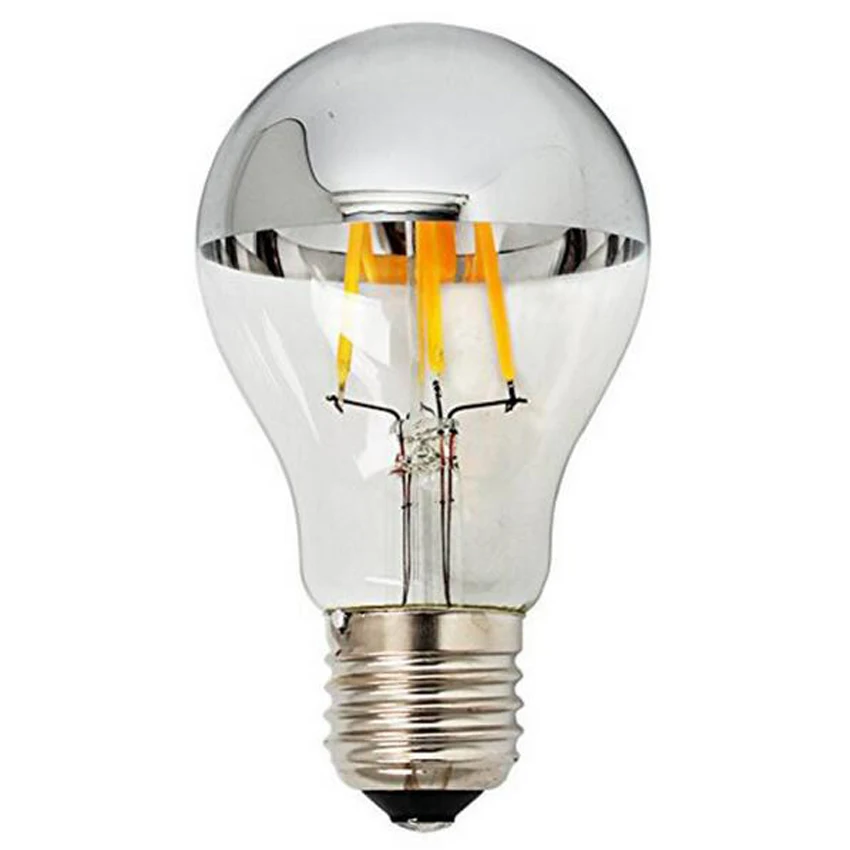 4 X Half Silvering Reflective Shadow 4W 6W A60 G95 LED Filament Bulb