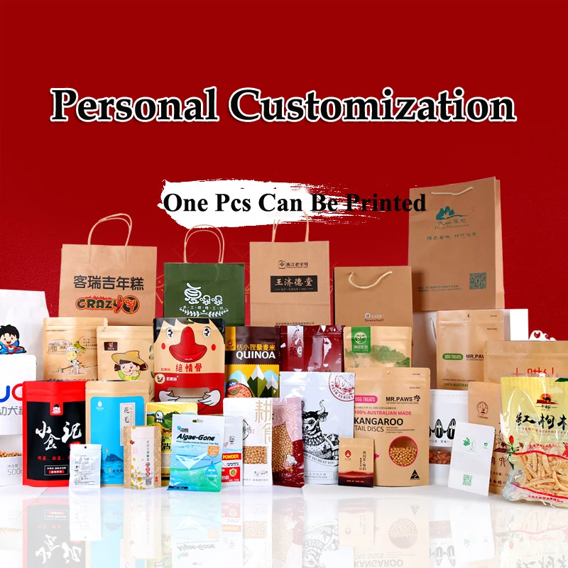 1pcs/lot Customed Printing al foil bag high Quality Aluminum Food Bag Large Plastic Packaging Pouch And Bags Wholesaler | Дом и сад
