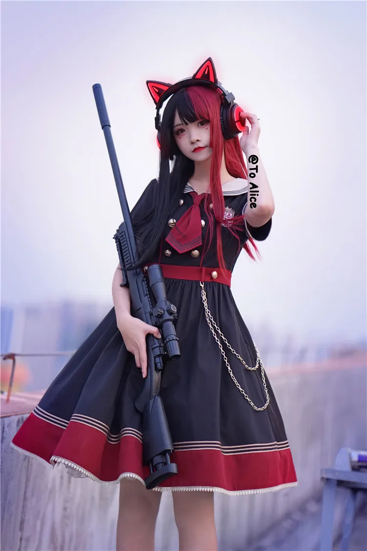 

Custom[Doll Paradise] L569 Original Lolita Navigation Diary Navy Wind Dress