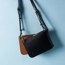 Ретро Crossbody Сумка 2016 Новый Урожай Сумка Натуральной Кожи Женщины Посланник Сумки Дизайнерский Бренд Черный Дамы Сумки