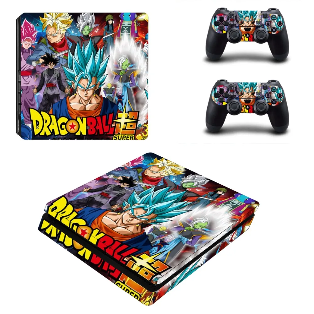 

Anime Dragon Ball Super PS4 Slim Skin Sticker For Sony PlayStation 4 Console and Controllers Decal PS4 Slim Sticker Vinyl
