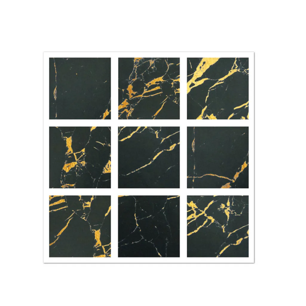 

2019 New 20Pcs Self Adhesive Tile Floor Wall DIY Kitchen Bathroom Decor Decal Sticker