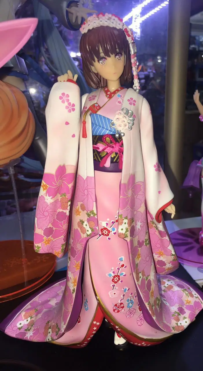 

22cm Anime Saenai Heroine No Sodate-kata Megumi Kato kimono ver. PVC Figure Collectible Model Toy