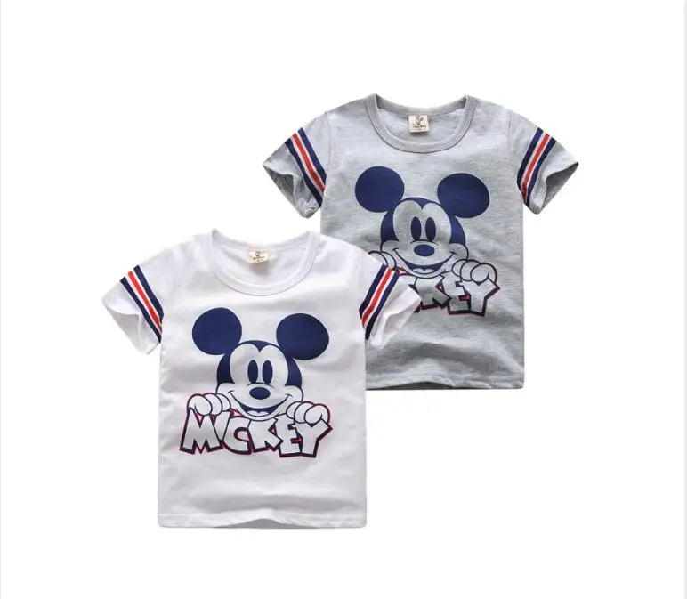 

Baby New Cartoon Mickey Print Tee Tops Costume For Kids Cotton Short Sleeve T-shirt Clothes Children Clothing Boy Girls Tshirt