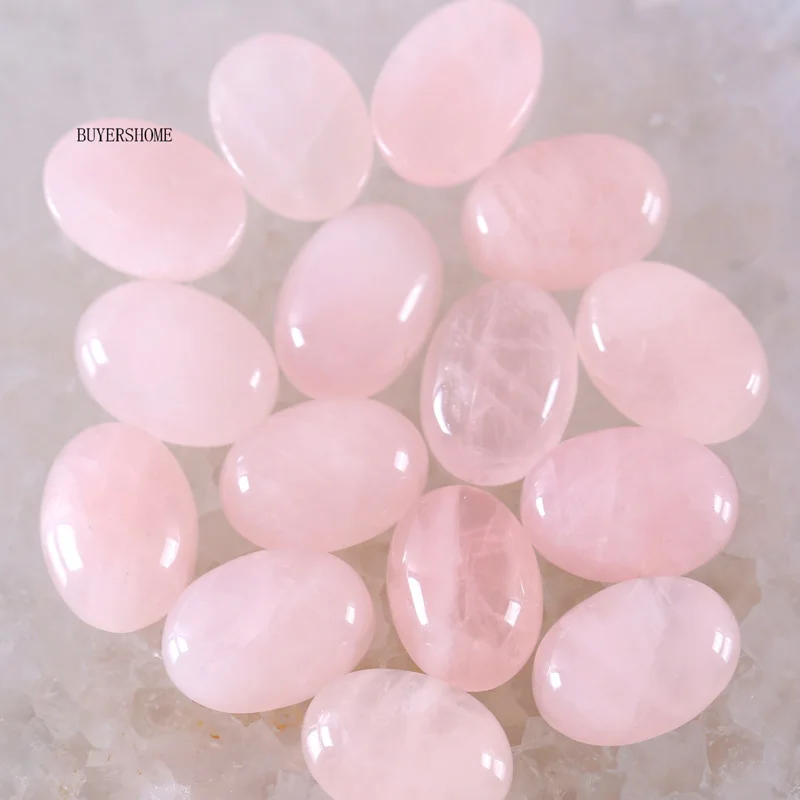20x15 мм кабошон овальные бусины из натурального камня разноцветные камни для изготовления ювелирных изделий ожерелье кулон браслет серьги 5 шт. K1500 - Цвет: Pink Crystal