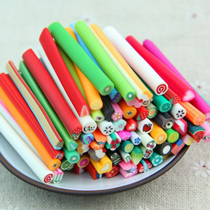 

Multiple Styles 50MM Fruit Animal Flower Polymer Clay Nail Art Sticker Soft Ceramic Nail Decoration 10pc