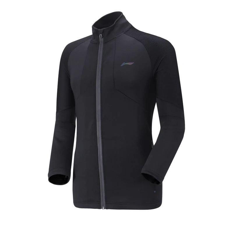 

Li-Ning Men Badminton Series Jackets Regular Fit 86%Polyester 12%Spandex Black LiNing Sports Zipper Sweater AWDN953 COND18