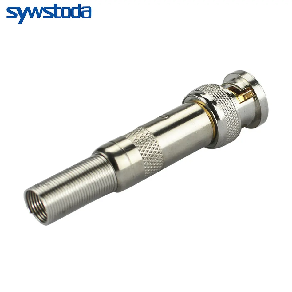 BNC Free Welding BNC Male Coaxial Cable Connector Adapter for CCTV Video Camera