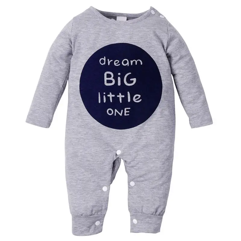 

Autumn Baby Clothing Infant Kids Boys Girls Romper Cute Letter Printed Long Sleeve Playsuit Pajamas Toddlers One Piece Jumpsuit