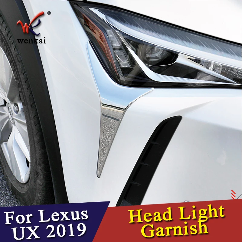 ABS Хромированная накладка на переднюю фару автомобиля наклейка для Lexus UX200 UX250h UX260h