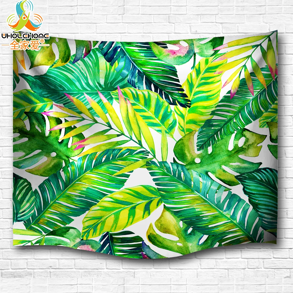 Bohemian Wall Hanging Tapestries Indian Tapestry Leaves Printed Boho