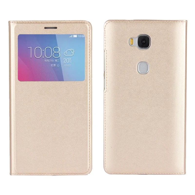 Чехол для Huawei Honor 5X fundas откидной 5 X X5 GR5 чехол с окошком просмотра ПК кожаный