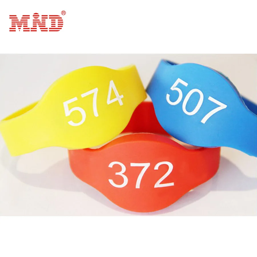 Водонепроницаемый силиконовый браслет для радиочастотной идентификации с T5577 чип считывающее и записывающее устройство для аквапарк и сауна