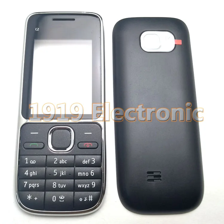 

New Full Phone Housing Cover Case With Hebrew Or Russian Or English Keypad For Nokia C2-01 C201