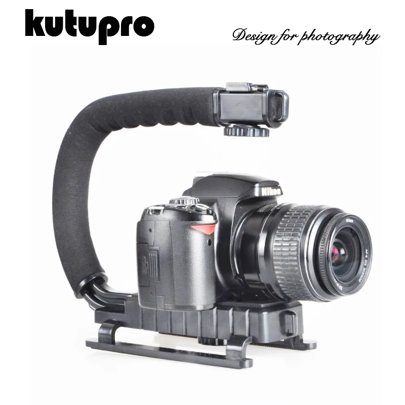 Kutu C образный держатель ручка Видео Ручной Стабилизатор для DSLR Nikon Canon sony камера и легкий портативный SLR Steadicam для Gopro