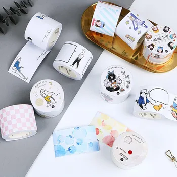 

1 Pcs Kawaii 40mm*5m Daily Life Paper Washi Tape Scrapbooking Decorative Masking Tapes for Photo Album Stationery Stickers