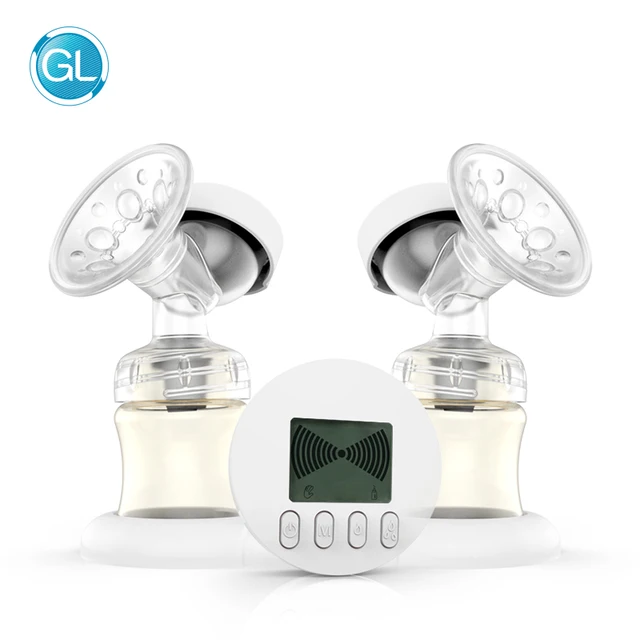 GL Double Electric Breast Pump Automatic Massage/Lactation Mode PPSU USB Charge 9-Shift Suction Adjustment Storage Function