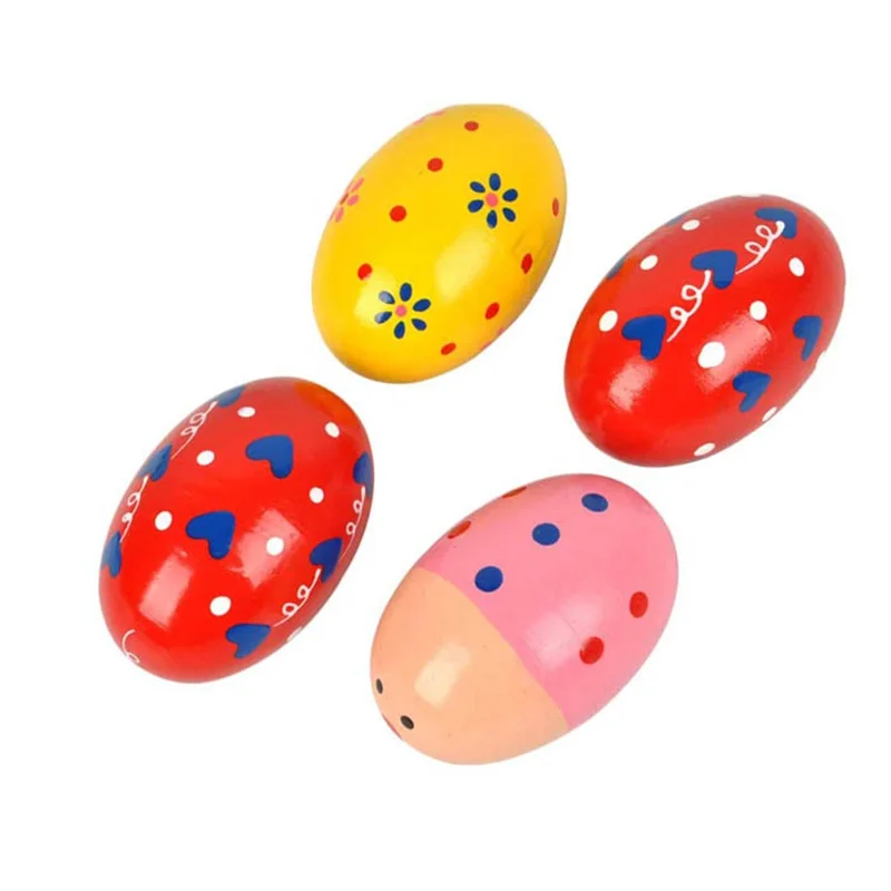 Hot Kids Toys Colorful Music Sand Egg Wood Rattle Toddler Musical Instrument Toys baby toys for