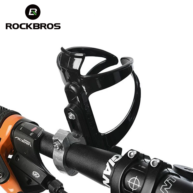 

ROCKBROS Bicycle Ultralight Water Bottle Holder Set Aluminum Holder & Adjustable Clamp Clip Handlebar Bracket Mount Accessories