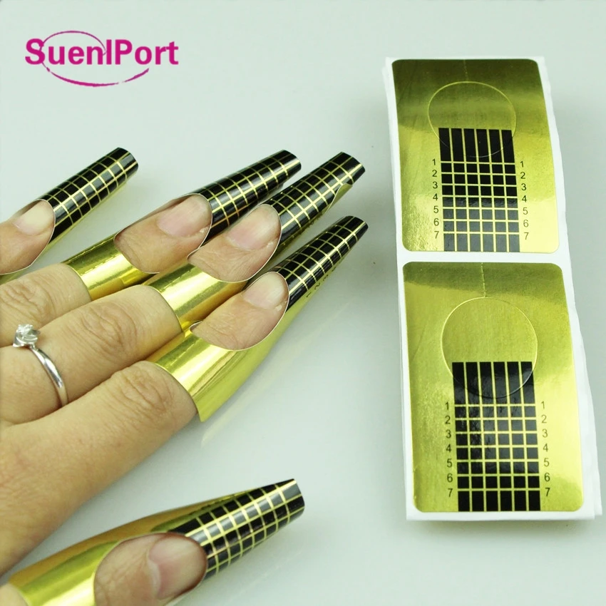 Sune l Port 100pcs Nail Form For Acrylic UV Gel Tip Nail Forms ...