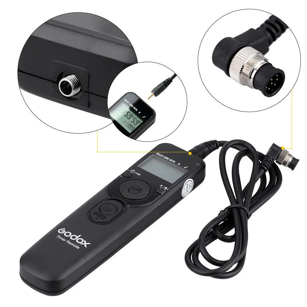 Godox UTR-N1 спуск затвора по интерфейсу ЖК-дисплей таймер, пульт дистанционного управления для Nikon D800E D800 D700 D500 D200 D300 D300S N90s D5 D4 D3 D1 F5 F6