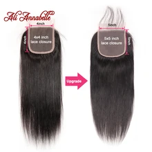 Бразильские прямые человеческие волосы на шнуровке 5*5 швейцарские кружева закрытие натуральный цвет 10-22 дюйма человеческие волосы Средняя/свободная часть Remy