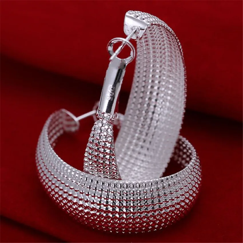 Список женщин леди подарок прекрасный серебряный цвет серьги-кольца горячая распродажа высокое качество модные ювелирные изделия