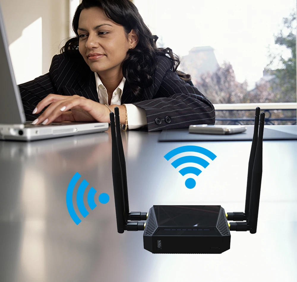 WE3926 Оpenwrt wifi роутер Точка доступа Мобильный WiFi-маршрутизатор поддерживает USB модем с гнездом для SIM-карты 300 Мбитс 4 Внешняя антенна маршрутизатор