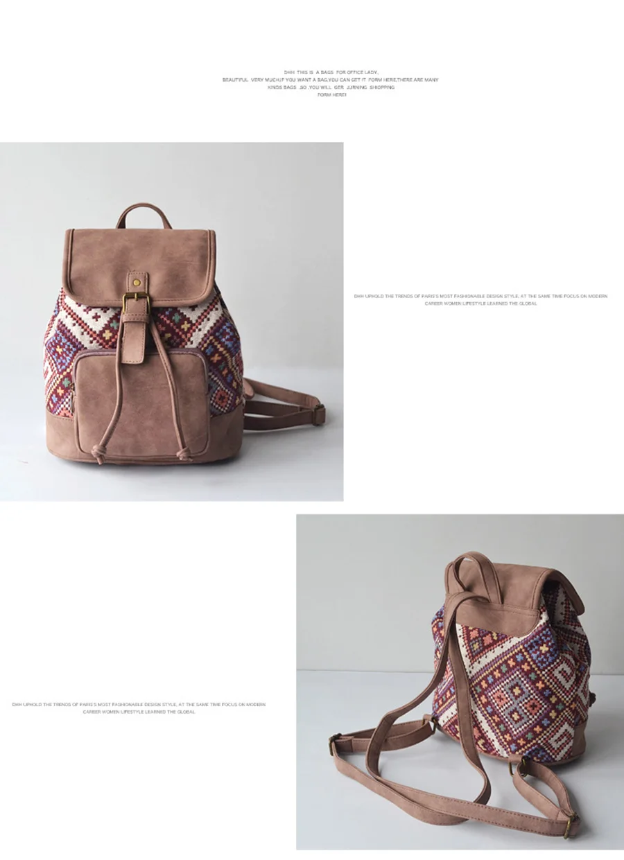 Национальный женский рюкзак, Mochila модный рюкзак для девочек, винтажный рюкзак через плечо, женская сумка, школьный рюкзак для женщин