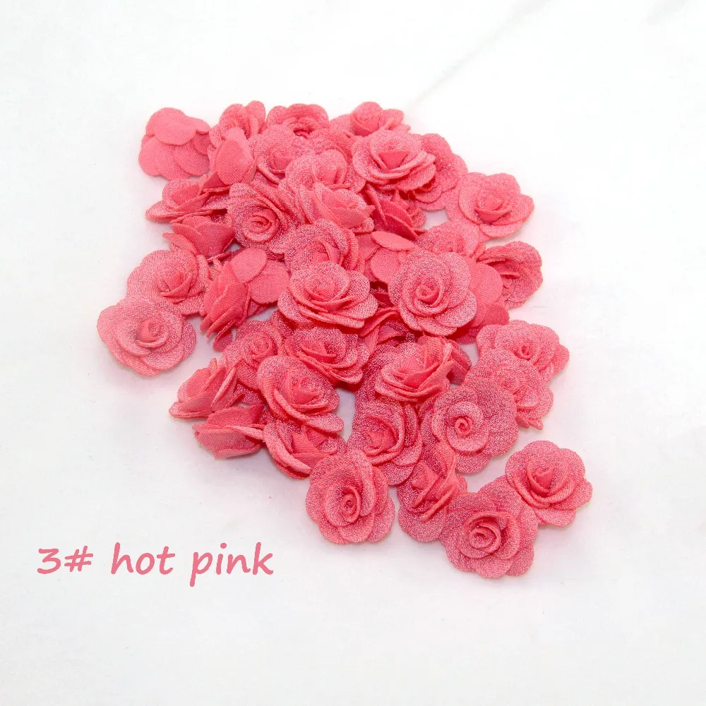 24pcs cheap flower Fabric artificial flower 2.5cm 18 colors for wedding dress holiday decoration can mix color