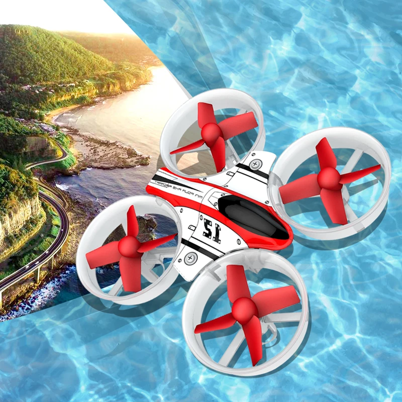 Eachine E015 с полета лодка автомобиля с 3 режимами удержания высоты режим Дрон Квадрокоптер с дистанционным управлением самолет RTF игрушечные золотые монеты желтого и красного цветов, VS S9HW M69