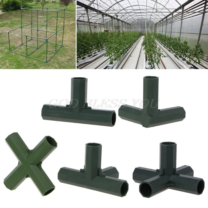 

Plastic 16mm/0.63in Hose Connector Flat Right Angle 3/4/5 Ways Joint Rack Assemble Adapter Tube Parts Home Gardening Tools