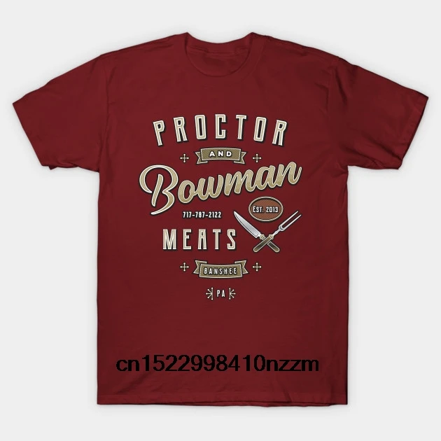 

Printed Men T Shirt Cotton tShirt O-Neck Short-Sleeve New Style Proctor Meats Typography Women T-Shirt