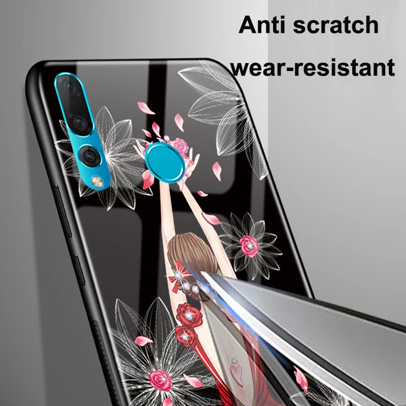Чехол для телефона с закаленным стеклом huawei Nova 4 принципиально Роскошный чехол