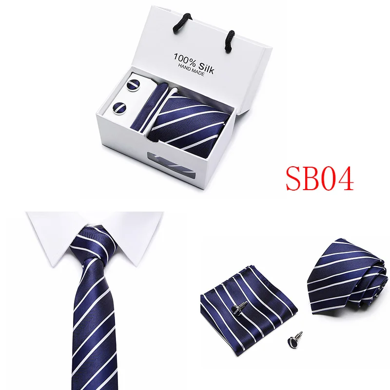 Для мужчин галстук 100% шелк розовый плед печати жаккардовые тканевый галстук + платок + запонки устанавливает для официального Свадебная