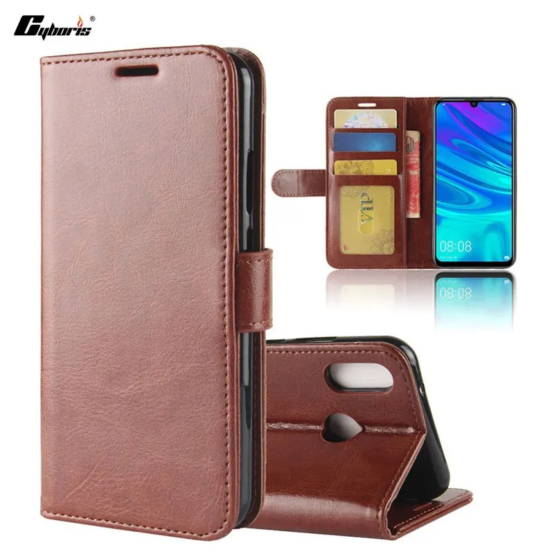 

Cyboris Wallet Flip Case for Huawei Y7 2019 PU Leather Cover Soft TPU Back With Card Holders for Huawei Y7 prime 2019 Coque