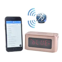 Light Luminous Electronic Digital Led Alarm Clock With Wireless Bluetooth Speaker Music Sound Box Support Handsfree Call TF Card