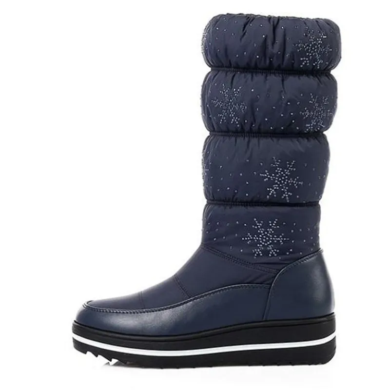 Big Size 35-44 Women's Snow Boots Hot Winter Warm Plush Students Platform Shoes Woman Korean Non-slip Comfortable Mid-calf Boots (1)