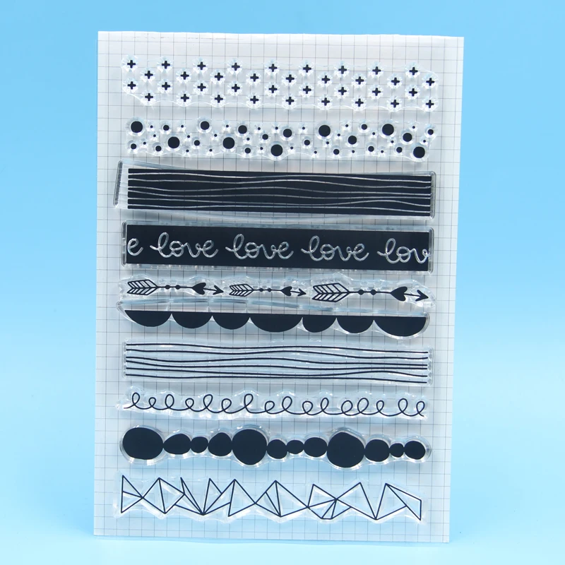 

Love border Clear Stamps Scrapbook Paper Craft Clear stamp scrapbooking