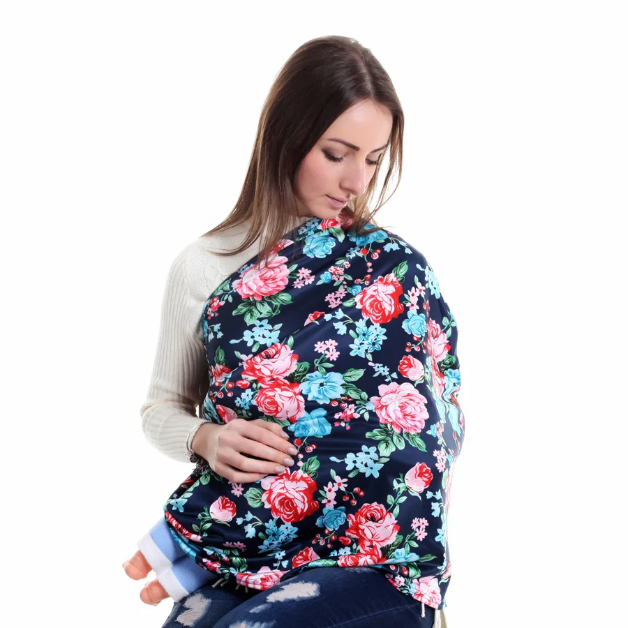 Jual Menyusui bayi Penutup Kursi Mobil Bayi untuk Bayi Aksesoris Penutup Menyusui Bergaris Katun Makan Bayi Syal