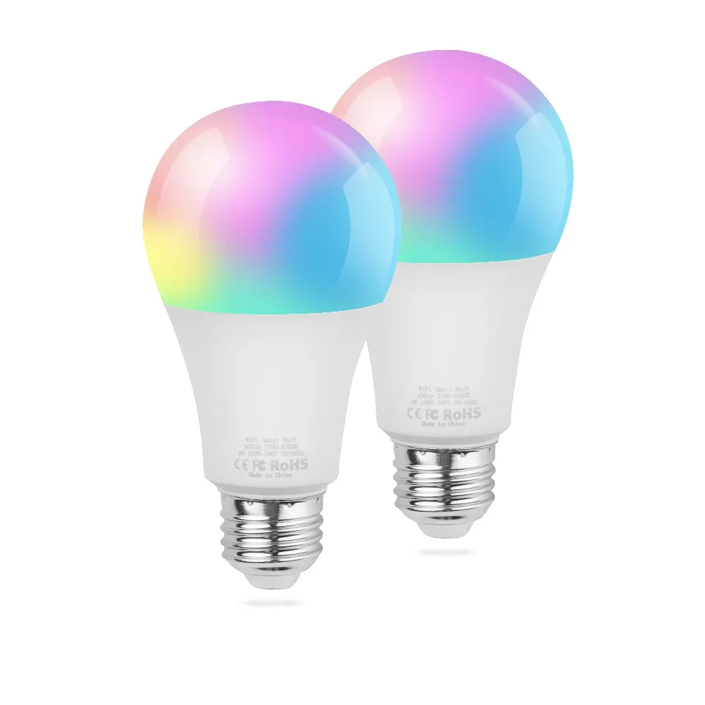 AC100 240V Wi Fi телефон управления светодиодные лампы RGB затемнения 9 Вт Смарт