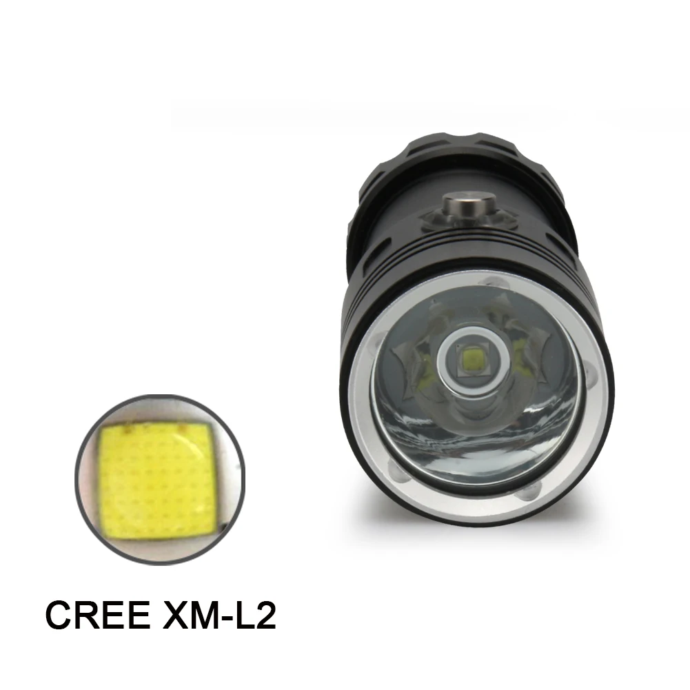 CREE XM-L2 26650 or 18650 Diving light torch Underwater 100 m led dive lanterna Spotlight power display Diver diving flashlight